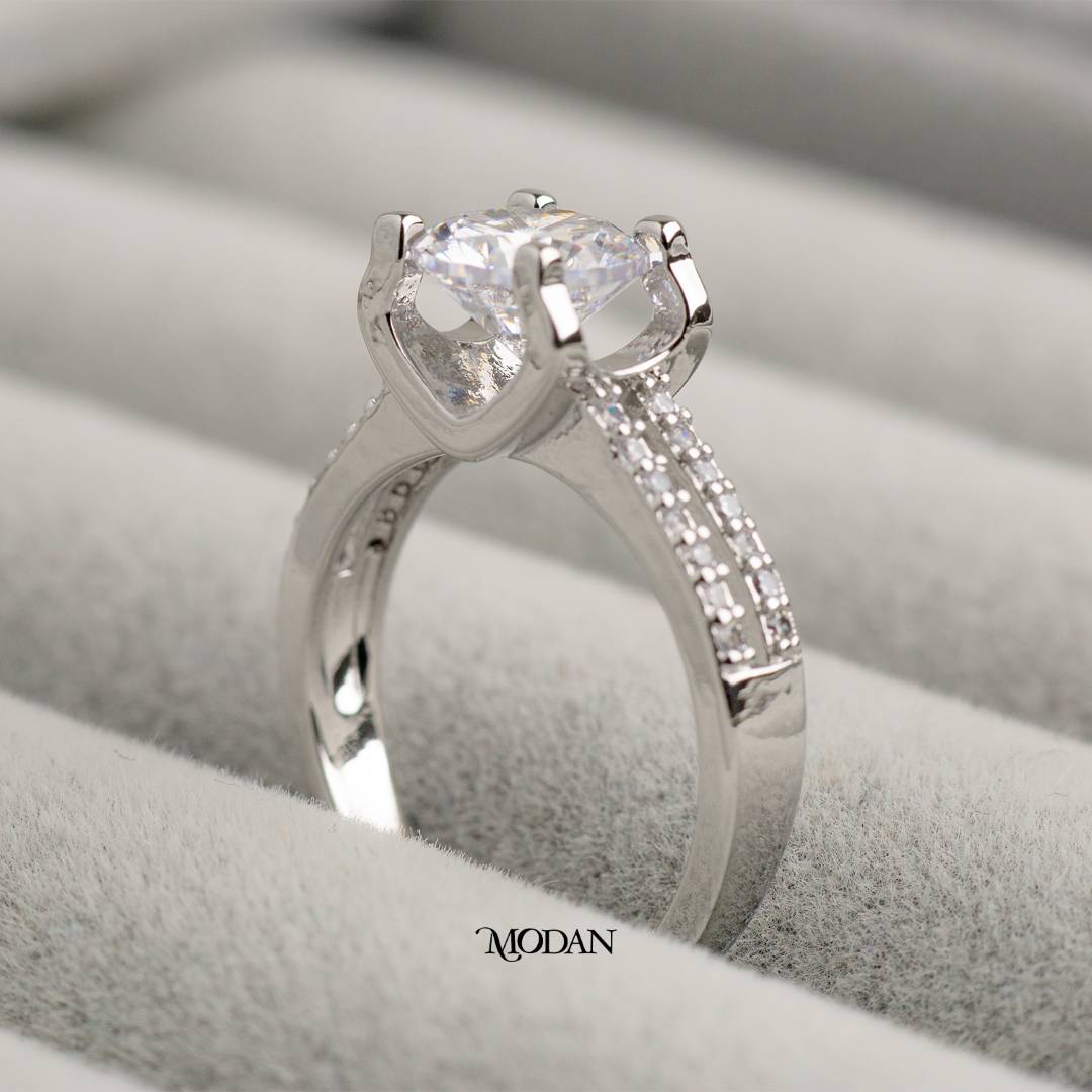 Sparkling Round Double Row Ring Cincin Bulat Dua Baris Hypoallergenic Gold Plated