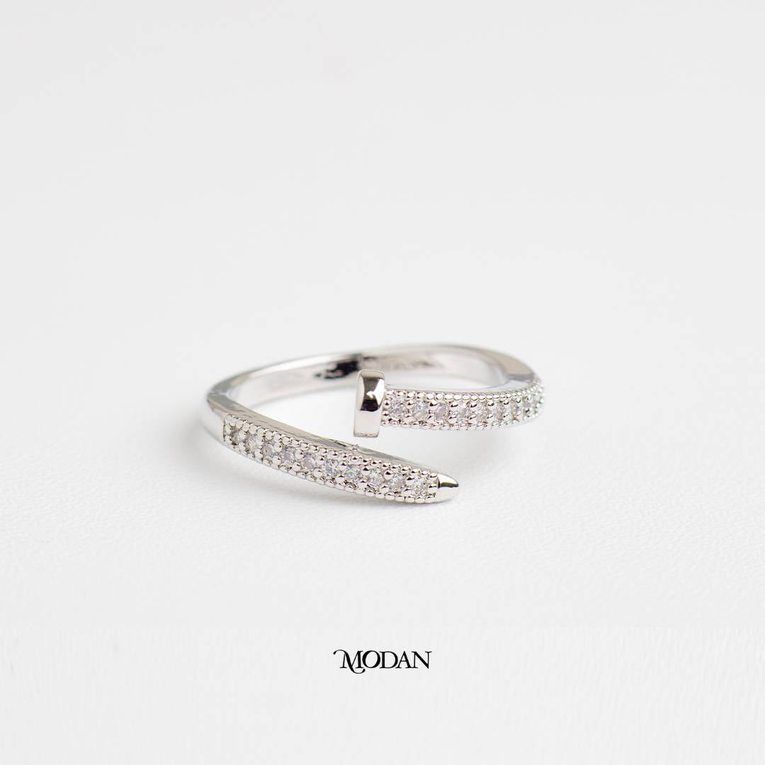 Dainty Sparkling Nail Ring Cincin Paku Simple Hypoallergenic Gold Plated