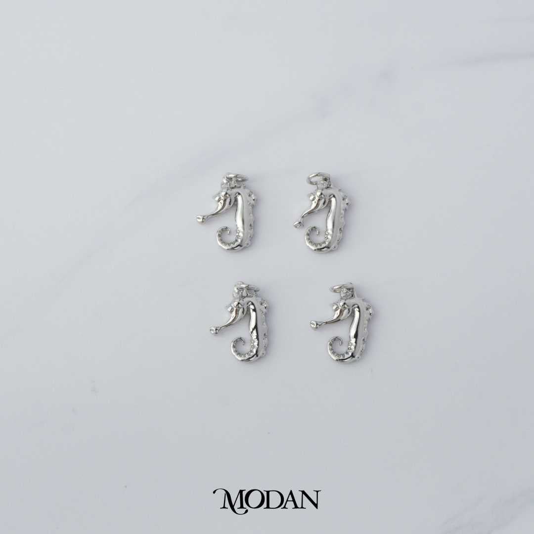 Seahorse 3D Ocean DIY Charm Liontin Kuda Laut Hypoallergenic Gold Plated