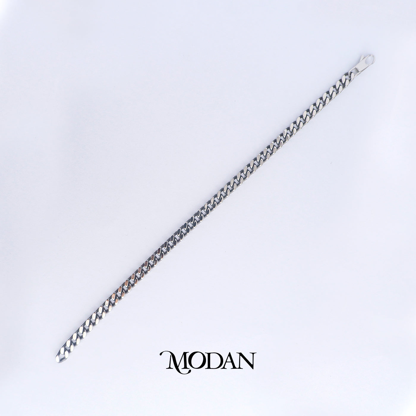 (22.5cm) Titanium Cuban Chain Men’s Bracelet Gelang Rantai Pria Hypoallergenic Stainless Steel