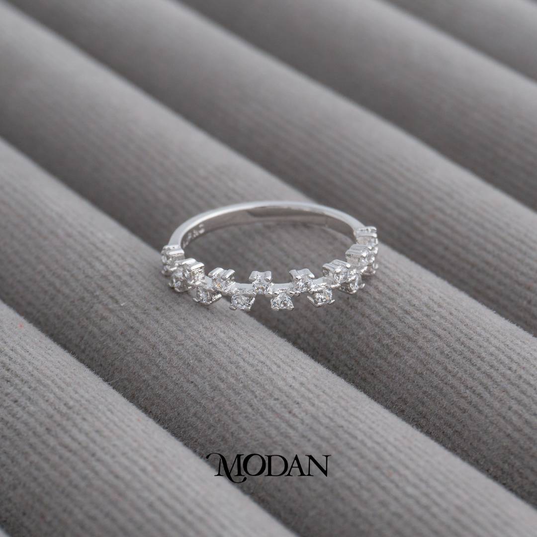 Sparkling Zig-Zag Mini Square Ring Cincin Kotak Kecil Zig-Zag Hypoallergenic Gold Plated