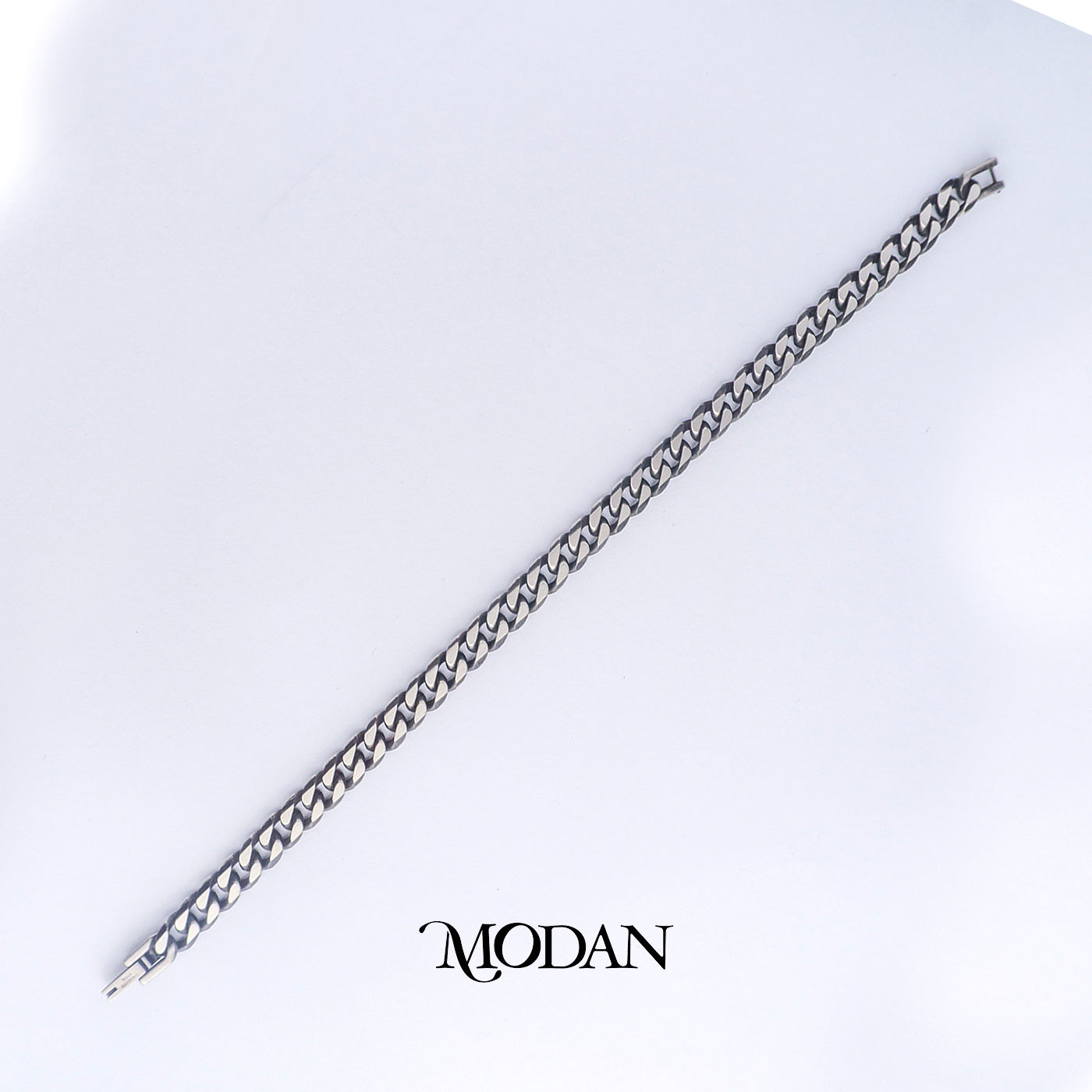 (21cm) Titanium Cuban Chain Men’s Bracelet Gelang Rantai Pria Hypoallergenic Stainless Steel