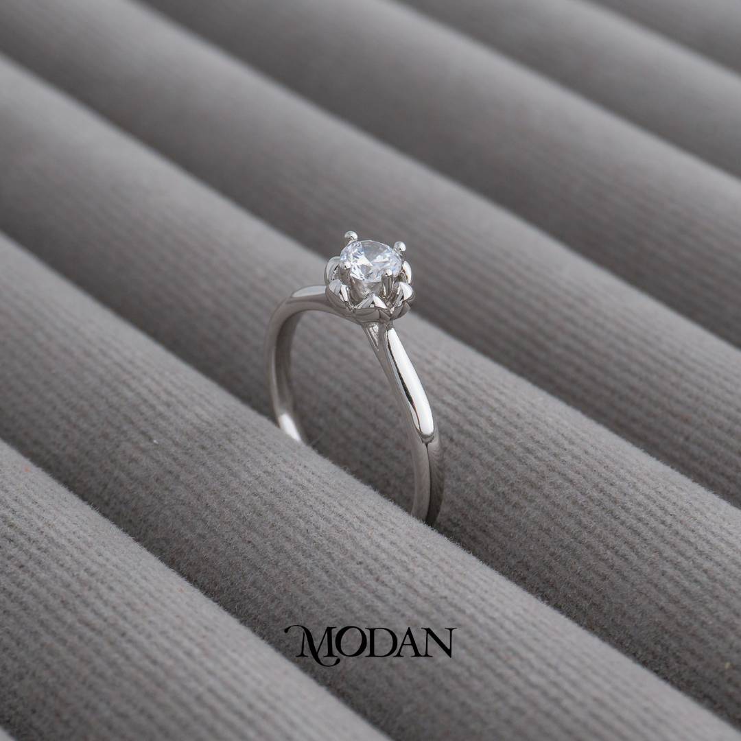 Minimalist Flower Solitaire Ring Cincin Bunga Minimalis Hypoallergenic Gold Plated