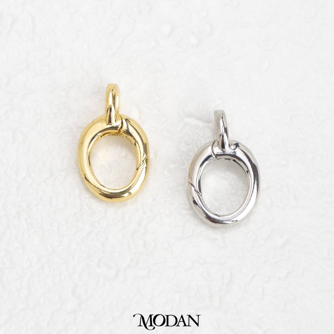 Oval Push Triggerless Clasps DIY Necklace Closure Pengait Oval Aksesoris Hypoallergenic Gold Filled