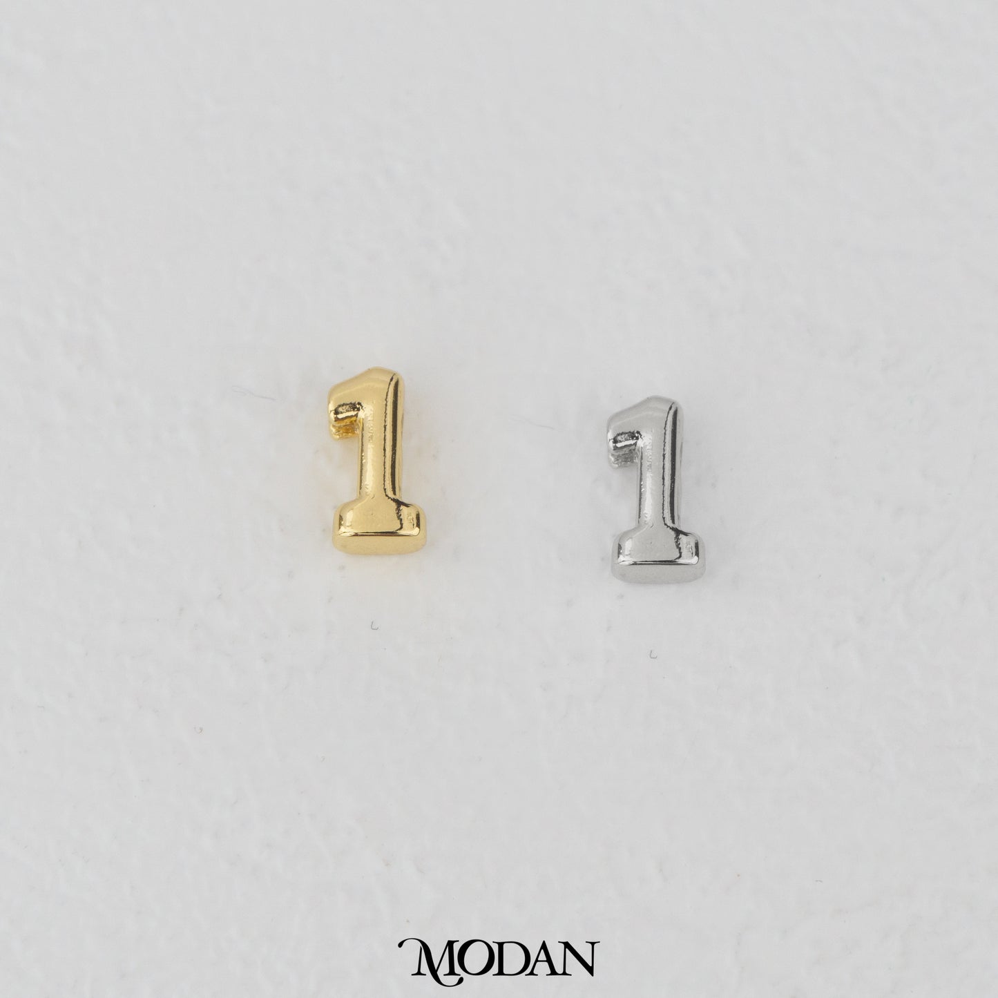 Mini Plain Numbers DIY Beads Charm Manik Liontin Kalung/Gelang Angka 0-9 Polos Hypoallergenic Gold Filled