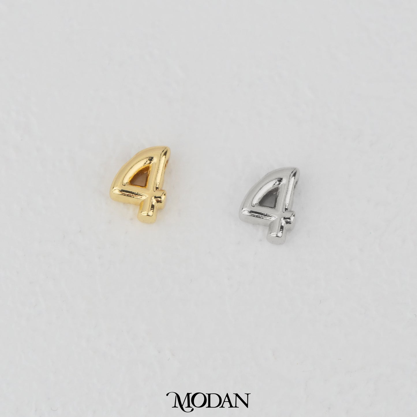 Mini Plain Numbers DIY Beads Charm Manik Liontin Kalung/Gelang Angka 0-9 Polos Hypoallergenic Gold Filled