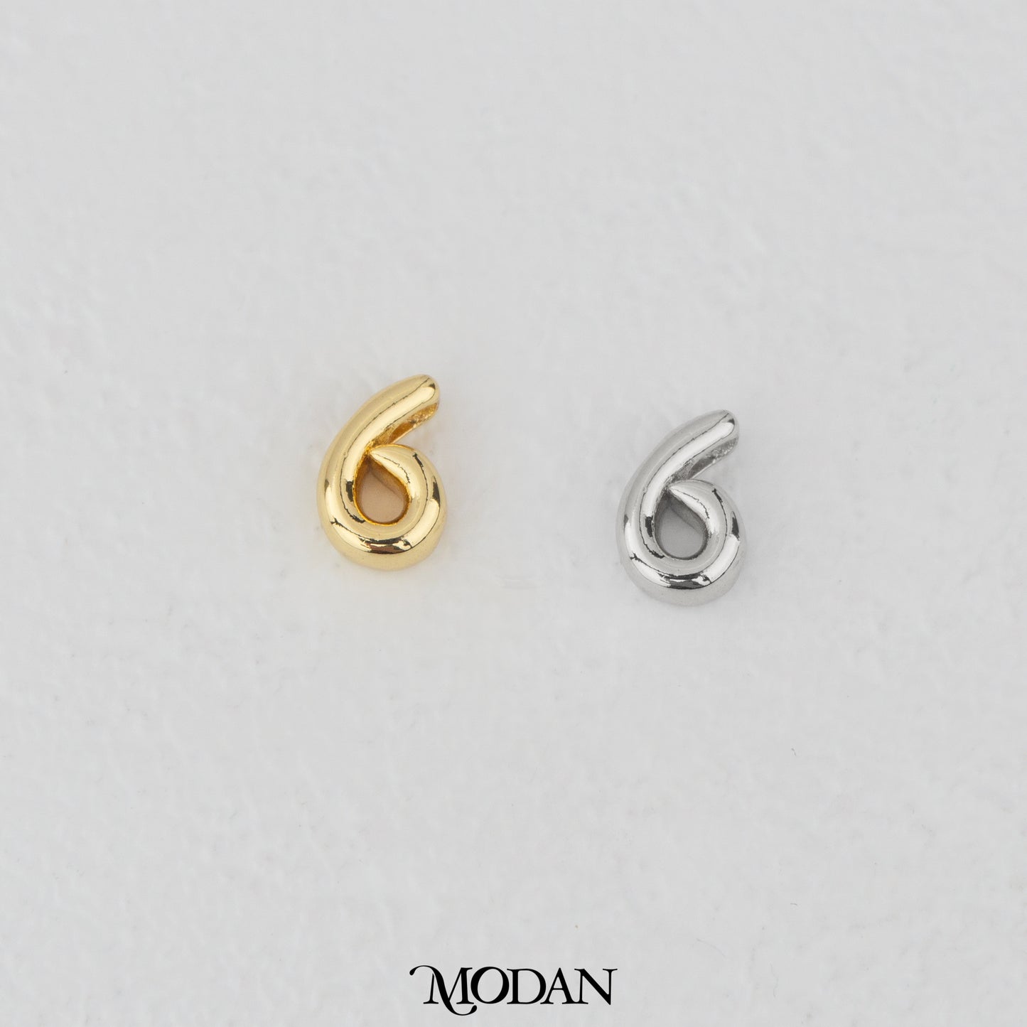 Mini Plain Numbers DIY Beads Charm Manik Liontin Kalung/Gelang Angka 0-9 Polos Hypoallergenic Gold Filled