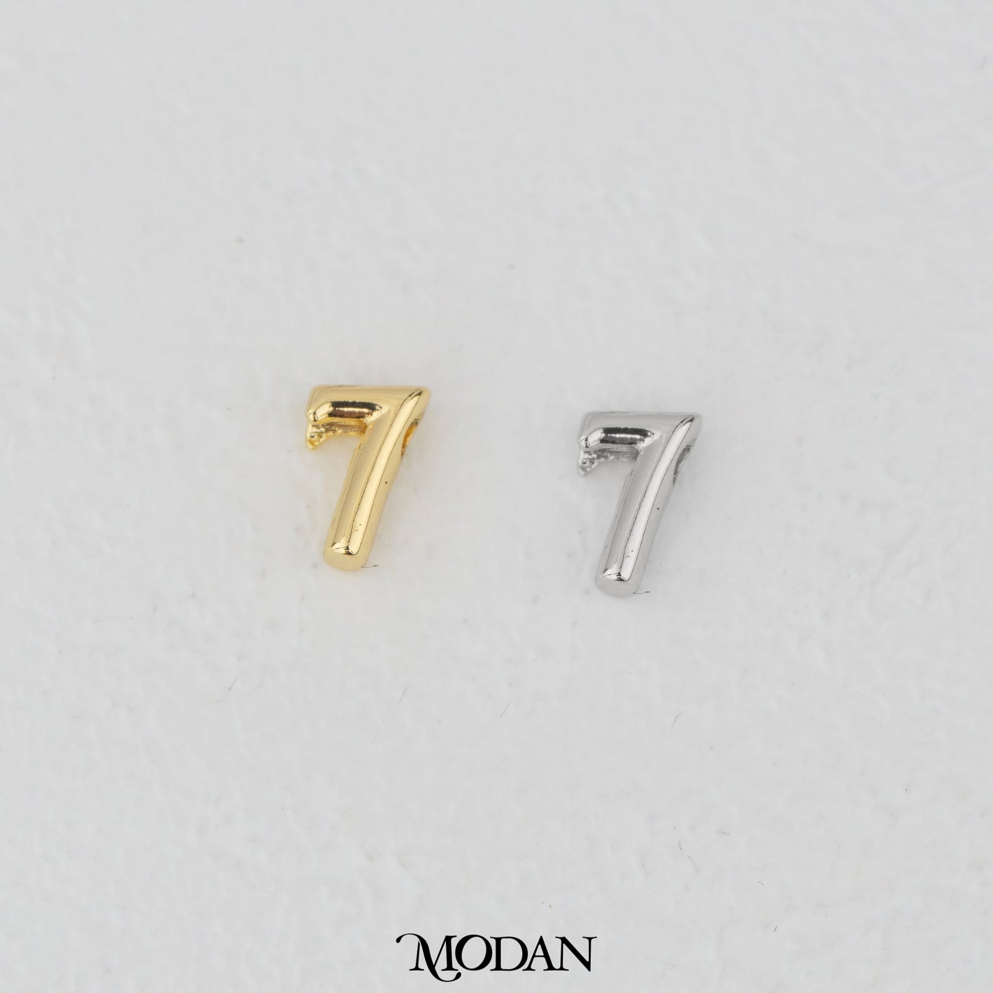 Mini Plain Numbers DIY Beads Charm Manik Liontin Kalung/Gelang Angka 0-9 Polos Hypoallergenic Gold Filled