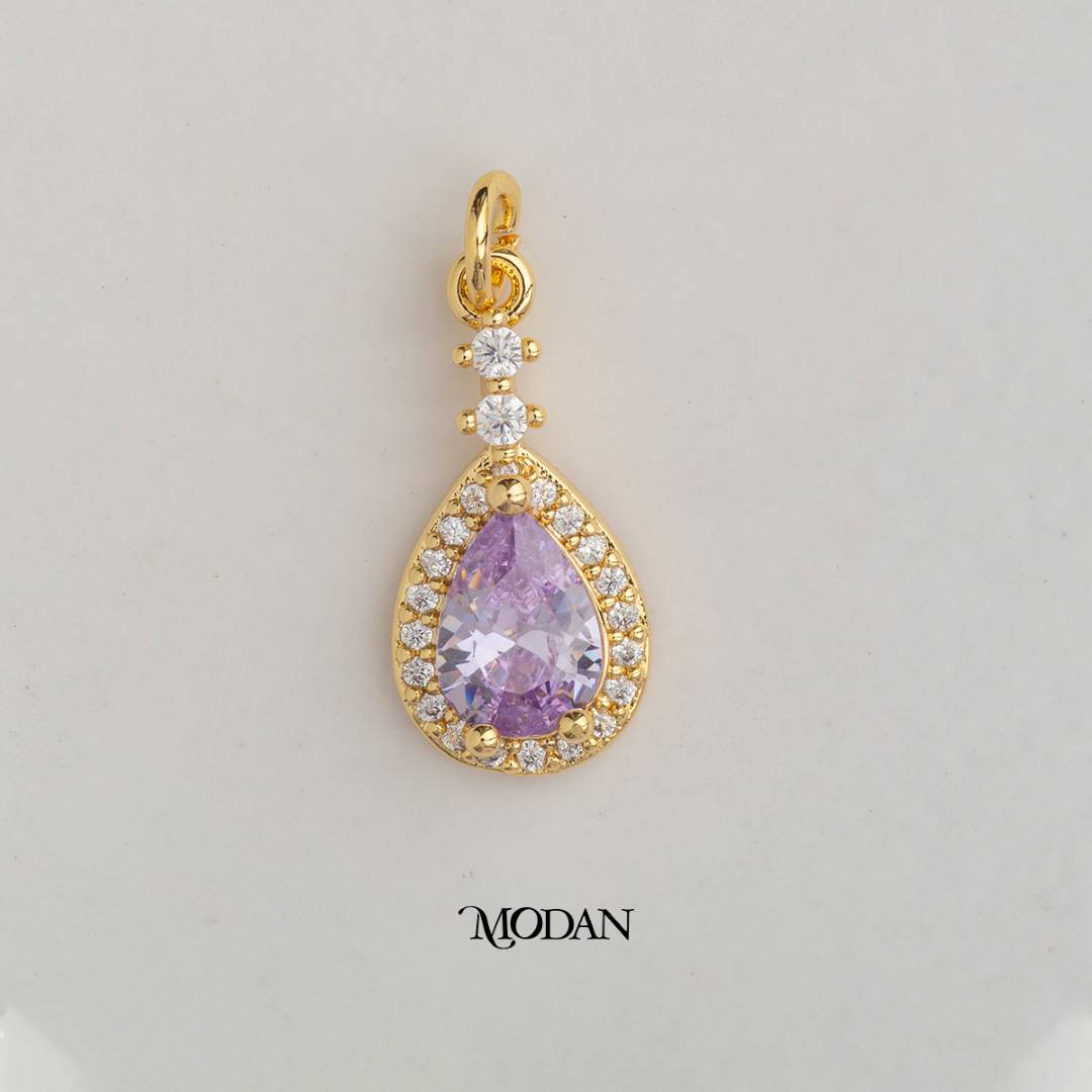Colorful Mini Teardrop DIY Charm Liontin Tetes Air Pesta Hypoallergenic Gold Filled