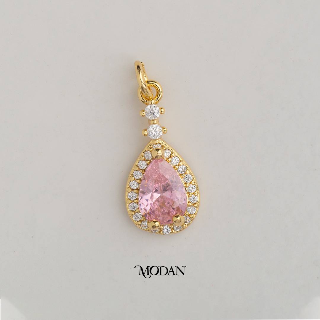 Colorful Mini Teardrop DIY Charm Liontin Tetes Air Pesta Hypoallergenic Gold Filled