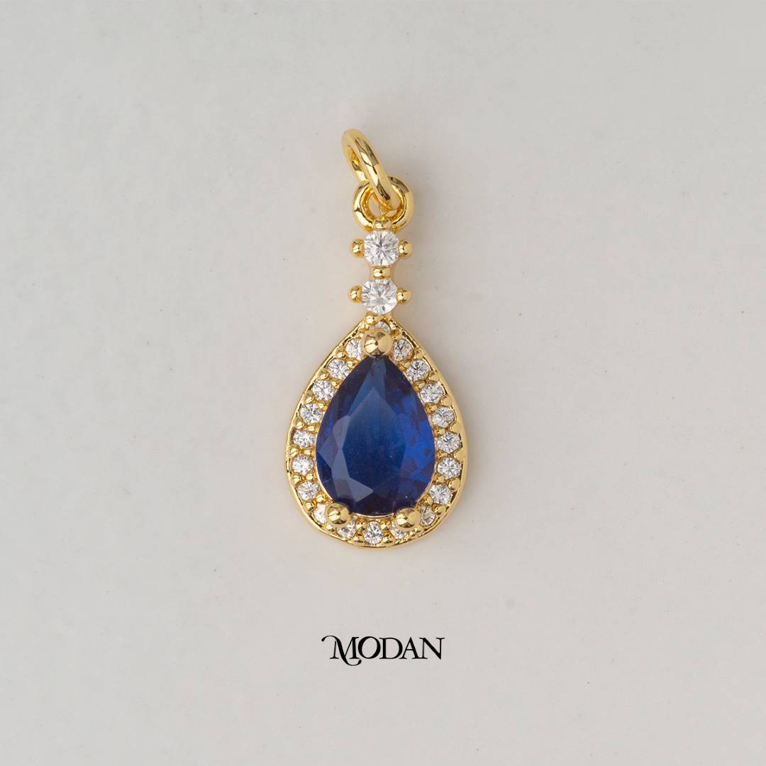 Colorful Mini Teardrop DIY Charm Liontin Tetes Air Pesta Hypoallergenic Gold Filled