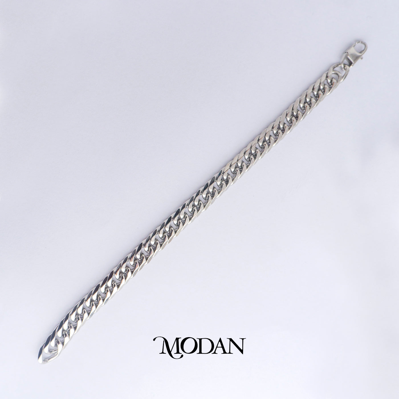 (21cm)(9mm) Titanium Miami Cuban Chain Men’s Bracelet Gelang Rantai Pria Hypoallergenic Stainless Steel