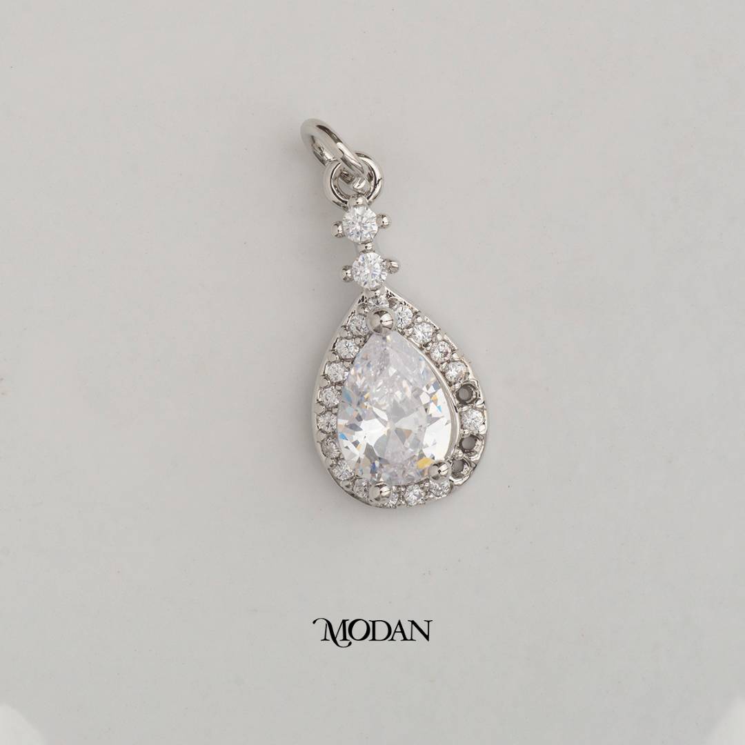 Colorful Mini Teardrop DIY Charm Liontin Tetes Air Pesta Hypoallergenic Gold Filled