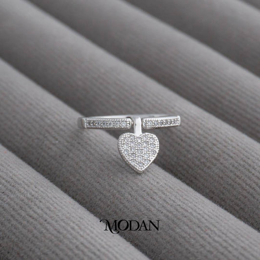 Sweet Dainty Heart Dangle Ring Cincin Gantung Bentuk Hati Hypoallergenic Gold Plated