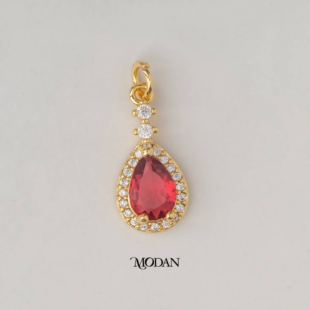 Colorful Mini Teardrop DIY Charm Liontin Tetes Air Pesta Hypoallergenic Gold Filled
