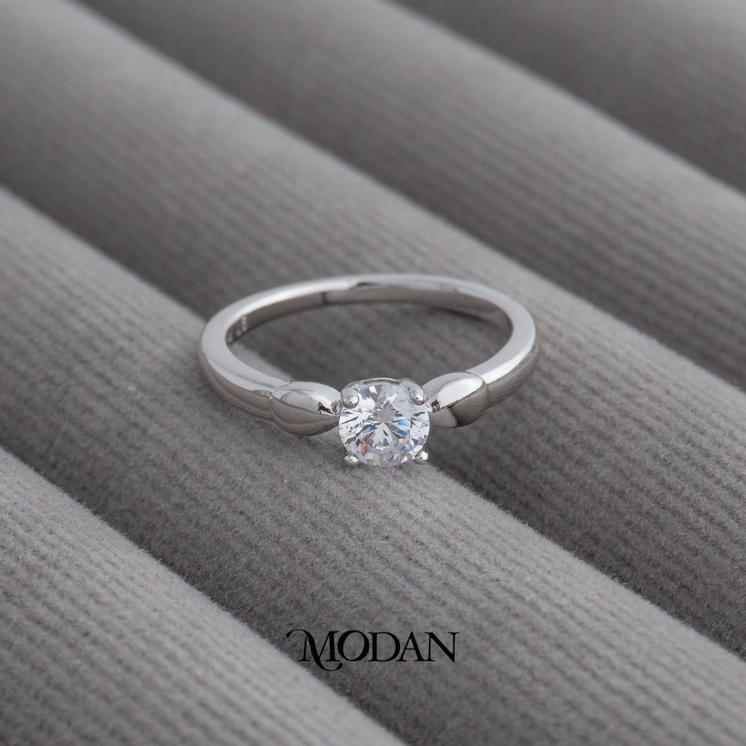 Minimalist Simple Solitaire Ring Cincin Mata Satu Simple Hypoallergenic Gold Plated