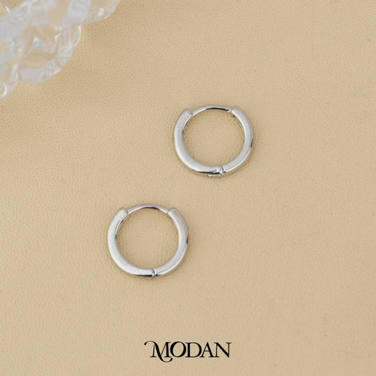 (2mm) Mini Silver Plain Hoop Earrings Anting Pesta Daun Semanggi Hypoallergenic Gold Filled