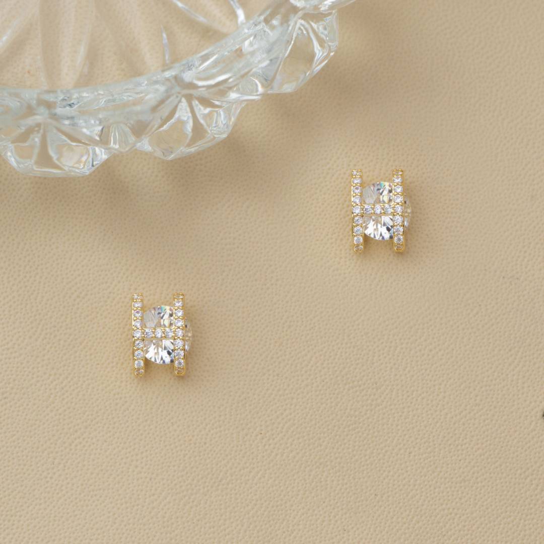 Sparkling Mini Party Earcuff Anting Earcuff Pesta Hypoallergenic Gold Plated
