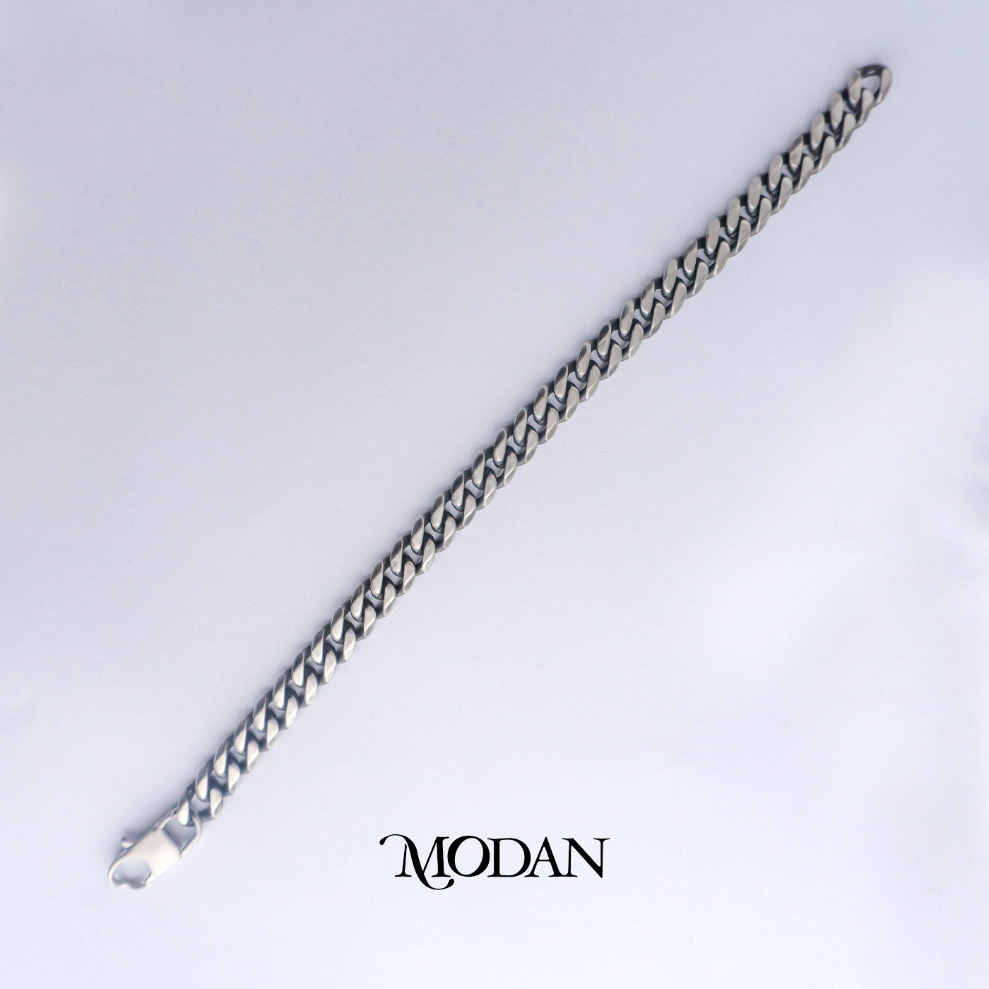 (21cm) Titanium Chunky Cuban Chain Men’s Bracelet Gelang Rantai Pria Hypoallergenic Stainless Steel