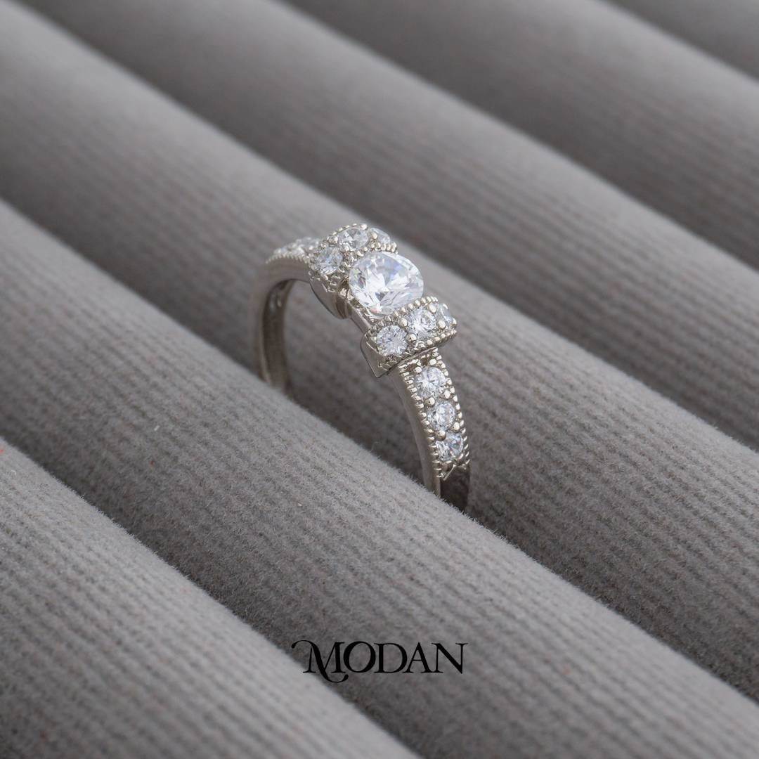 Sparkling Knot Bridal Ring Cincin Simpul Pesta Hypoallergenic Gold Plated