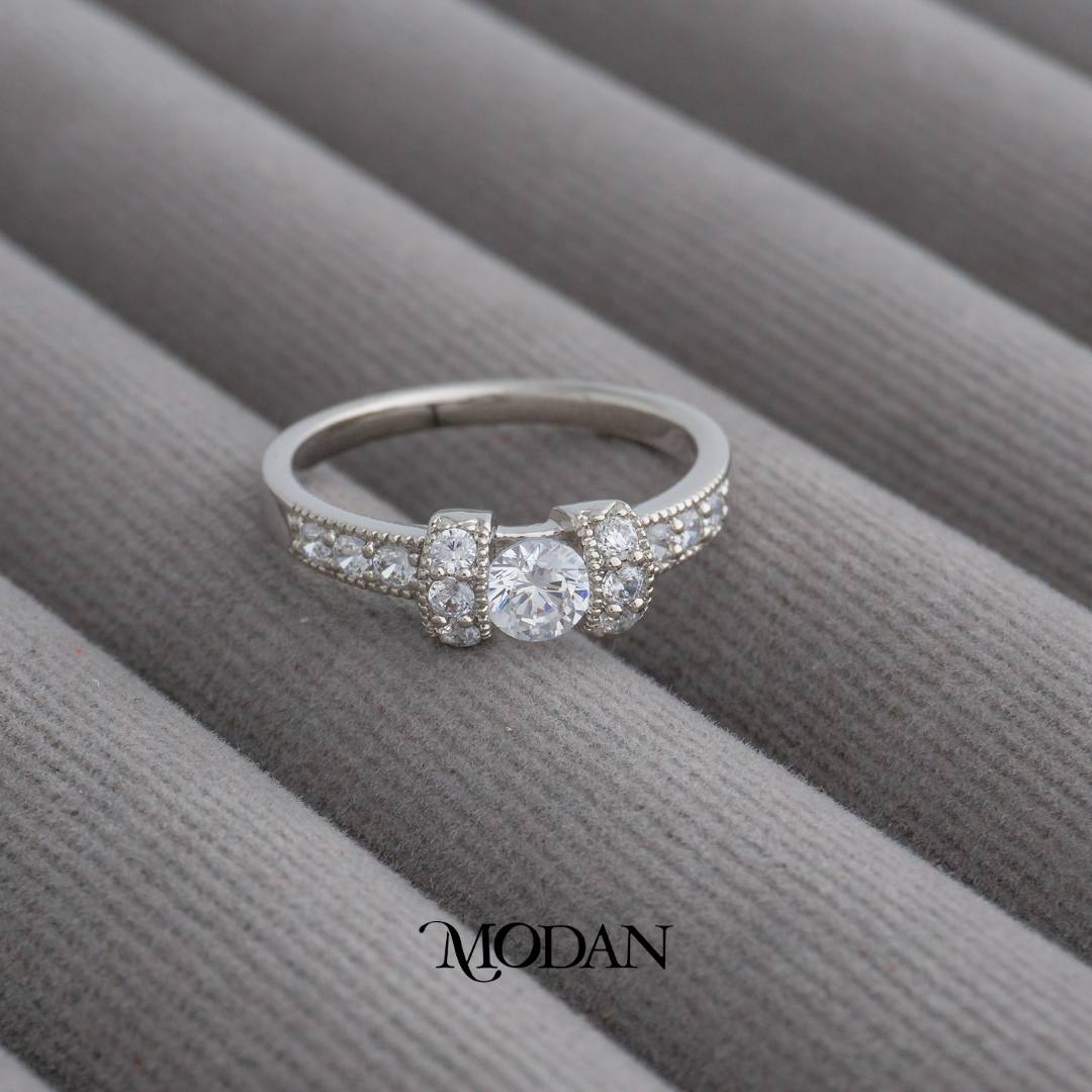 Sparkling Knot Bridal Ring Cincin Simpul Pesta Hypoallergenic Gold Plated