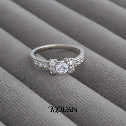 Sparkling Knot Bridal Ring Cincin Simpul Pesta Hypoallergenic Gold Plated