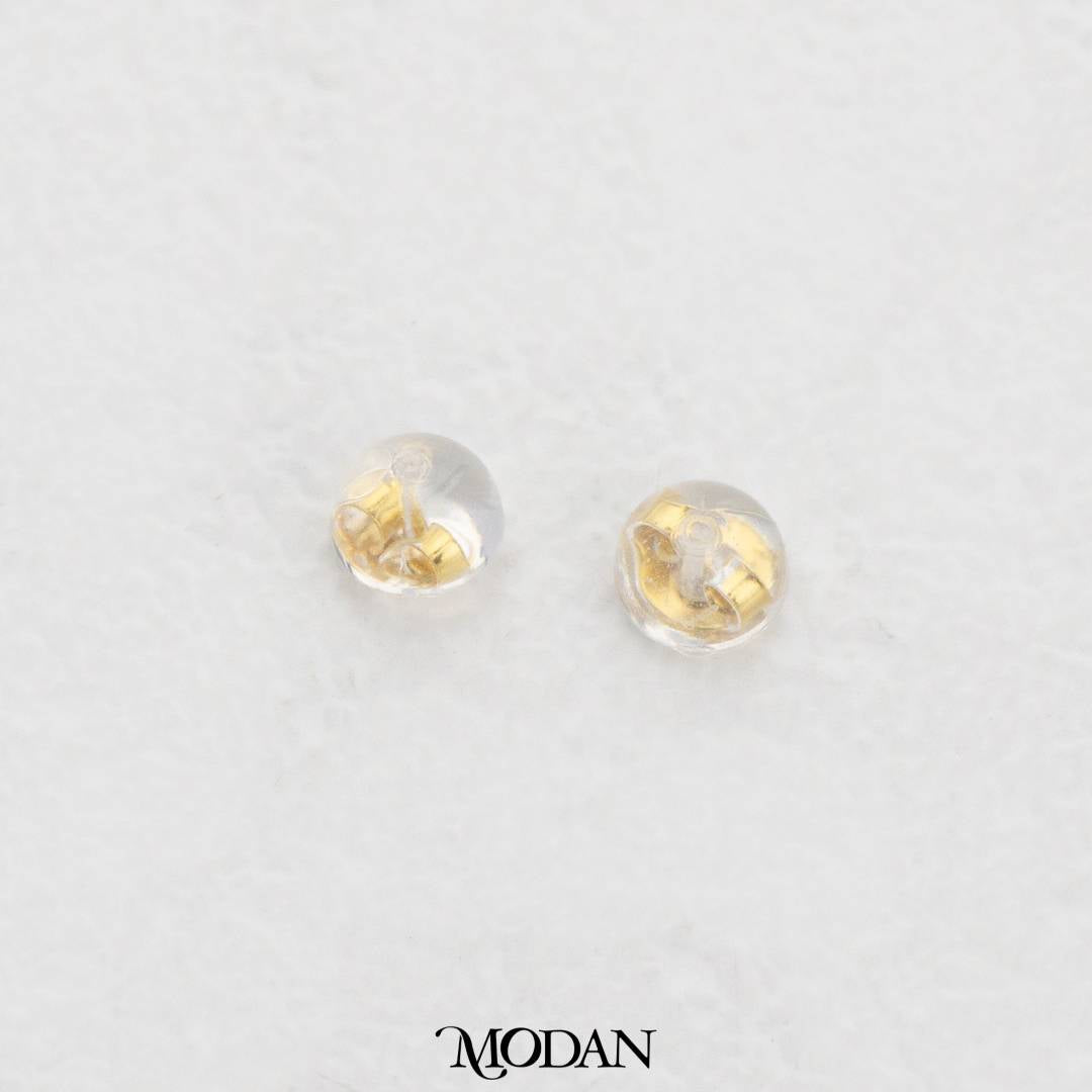 (5pasang) Silicone Earrings Stopper DIY Belakang Anting Penutup Anting Hypoallergenic Gold Plated