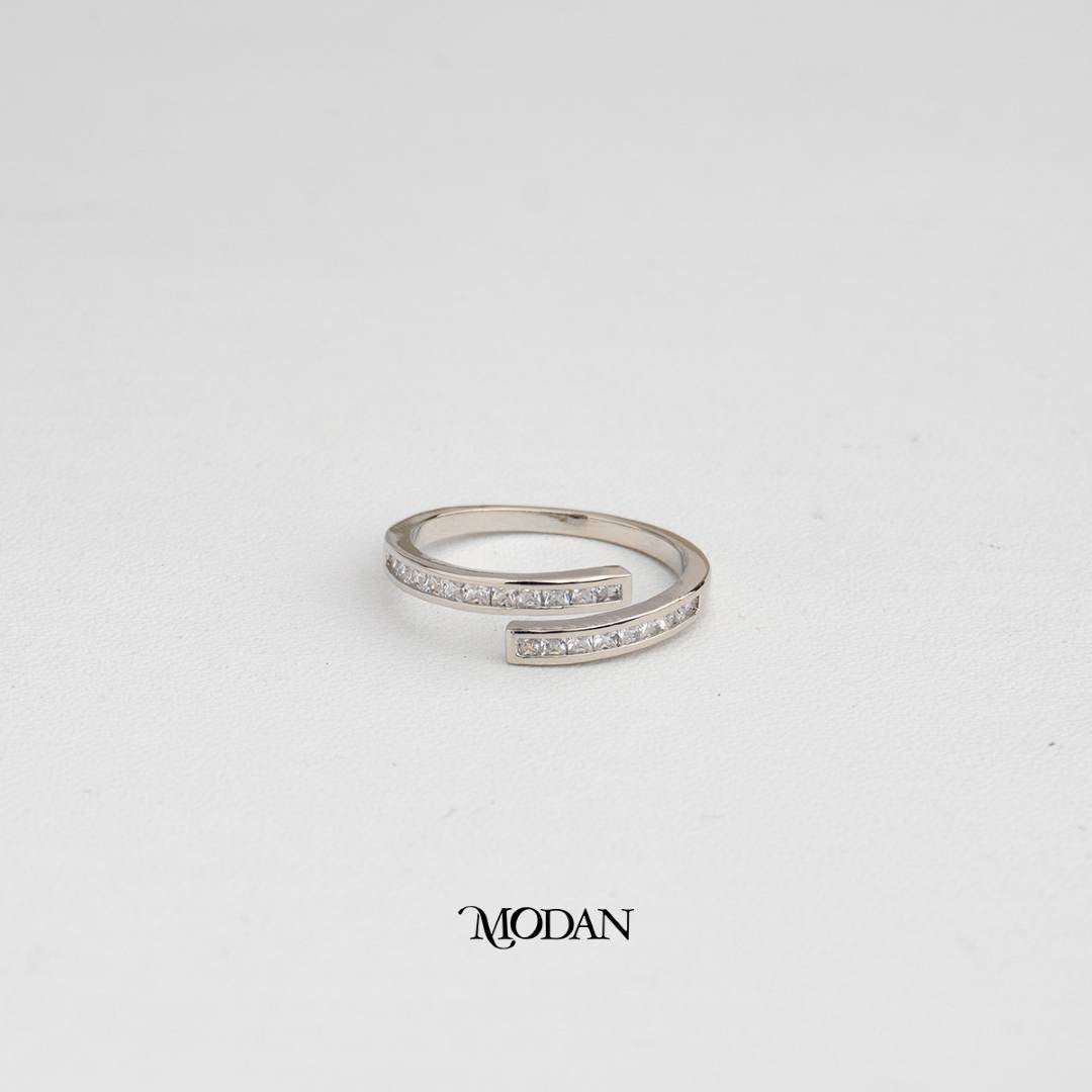 Baguette Bar Open Ring Cincin Terbuka Batang Baguette Hypoallergenic Gold Plated