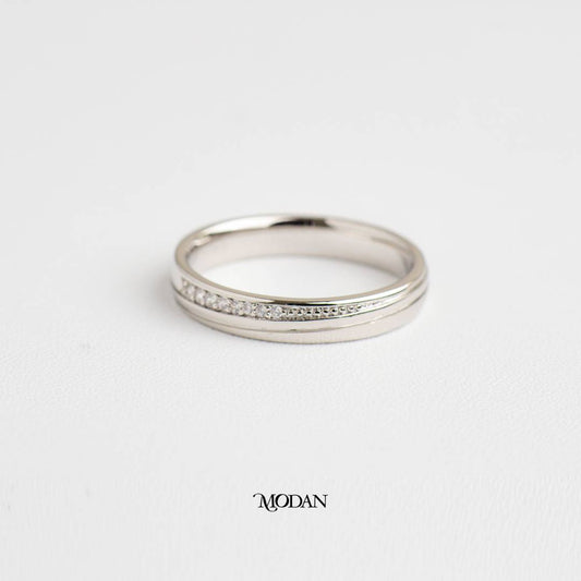 Minimalist Dainty Silver Band Ring Cincin Minimalis Hypoallergenic Gold Plated
