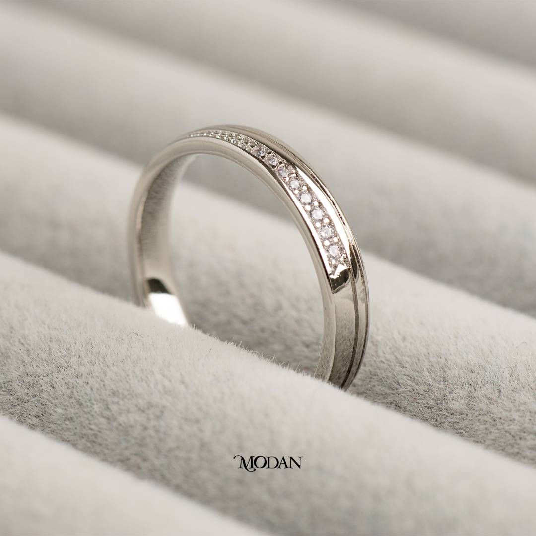 Minimalist Dainty Silver Band Ring Cincin Minimalis Hypoallergenic Gold Plated