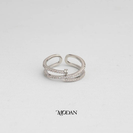 Minimalist Spiral Nail Ring Cincin Lilit Paku Minimalis Hypoallergenic Gold Plated