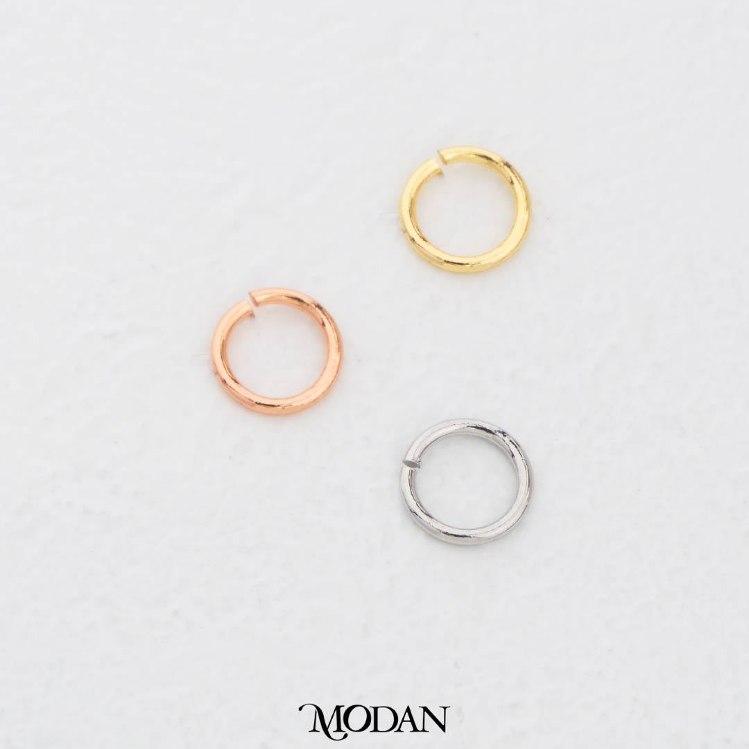 (10 pcs) (8mm) Jump Ring O DIY Pengait Aksesoris Kalung/Gelang Bentuk Bulat Hypoallergenic Gold Filled