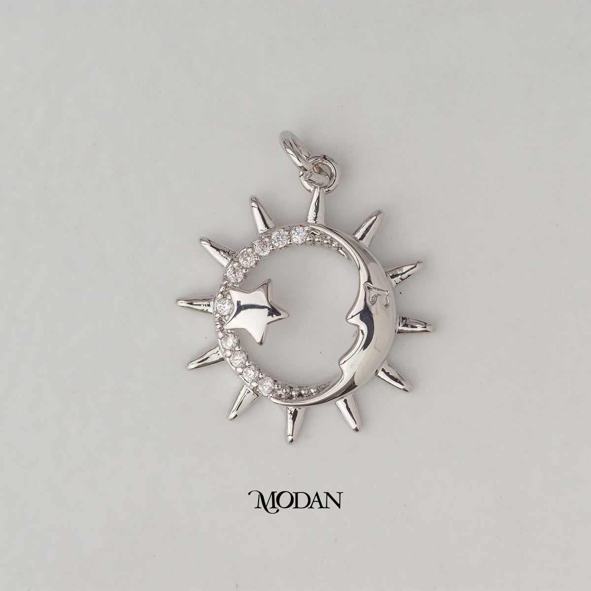 Celestial Sun Star Round DIY Charm Liontin Matahari Bintang Hypoallergenic Gold Plated