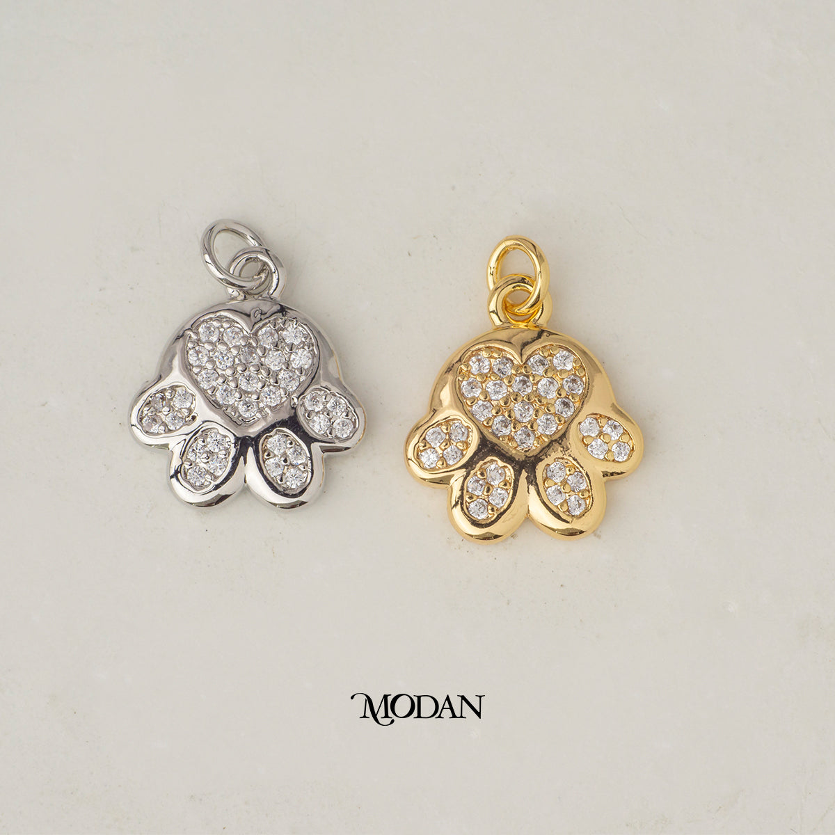Dog Puppy Paw Animal DIY Charm Hewan Hypoallergenic Gold Filled