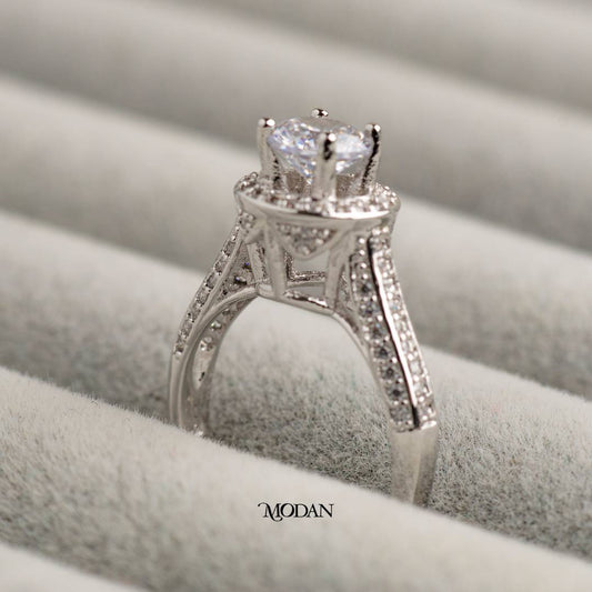 Royal Vintage Solitaire Ring Cincin Model Vintage Mata Satu Hypoallergenic Gold Plated