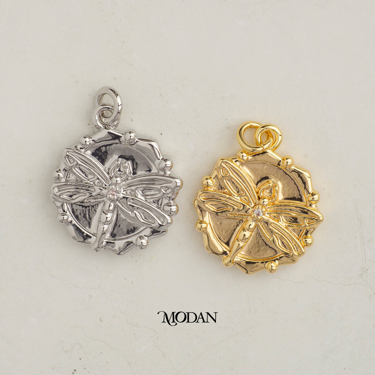 Dragonfly Animal DIY Charm Capung Hypoallergenic Gold Plated