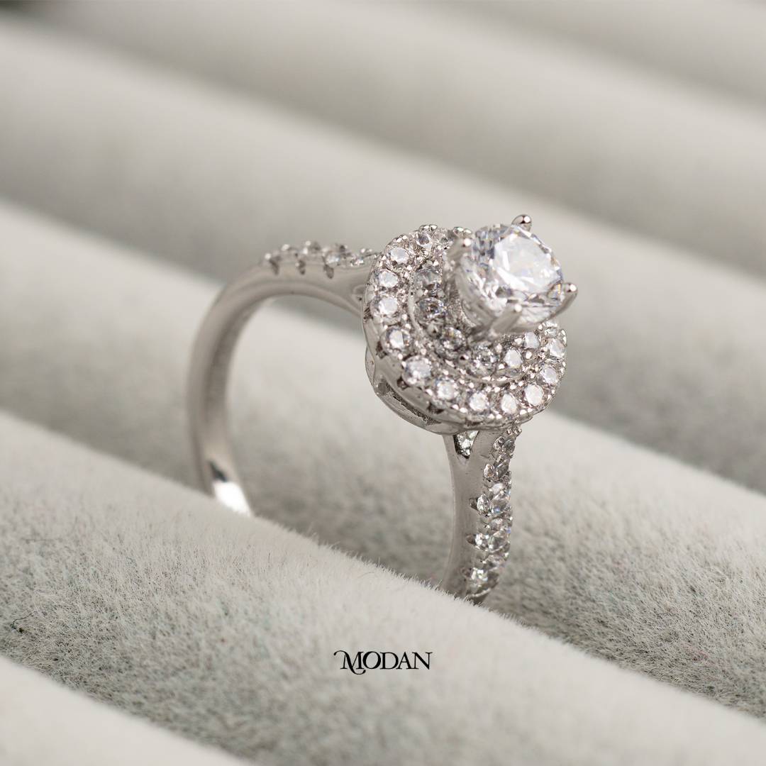 Elegant Circle Bridal Ring Cincin Lingkaran Pesta Hypoallergenic Gold Plated