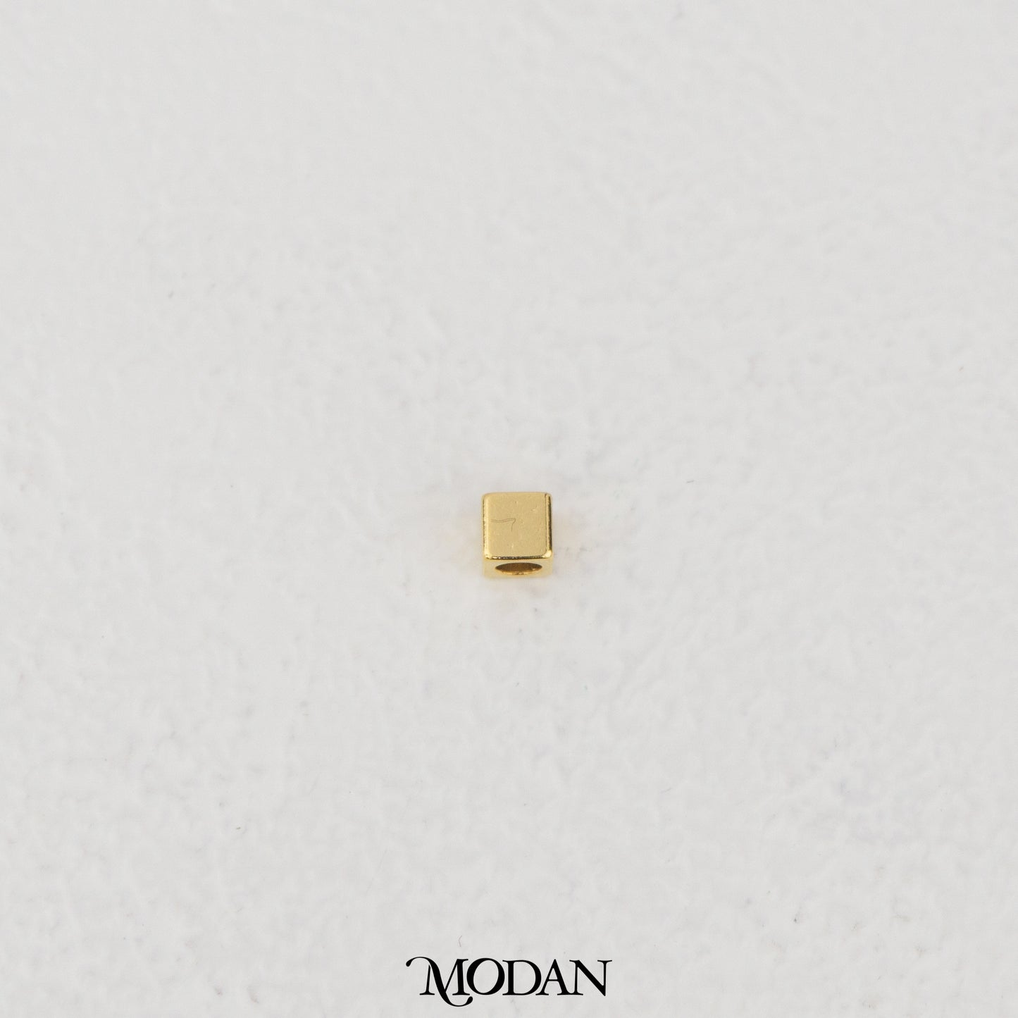 Mini Plain Cube DIY Beads Manik Liontin Kalung/Gelang Berbentuk Kubus Hypoallergenic Gold Filled