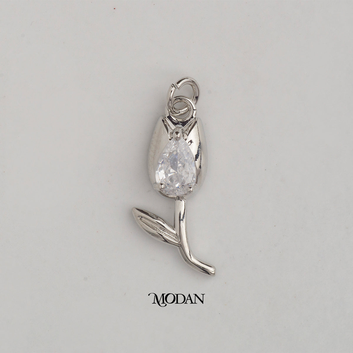 Elegant Tulip Flower DIY Charm Liontin  Bunga Tulip Hypoallergenic Gold Plated