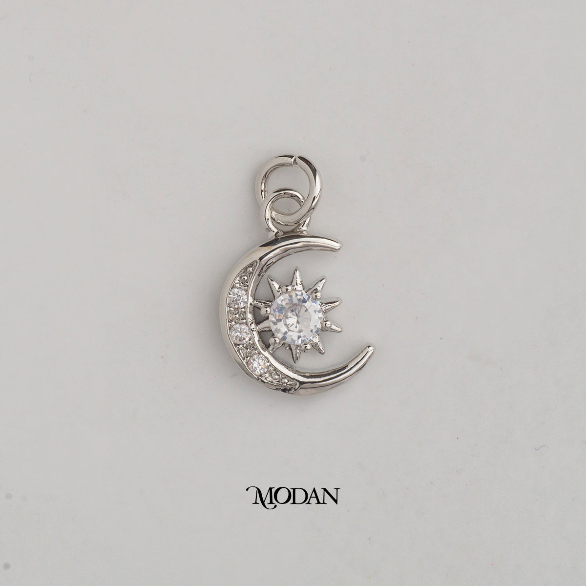 Night Sky Crescent Moon and Star Mini DIY Charm Liontin Bulan Bintang Hypoallergenic Gold Plated