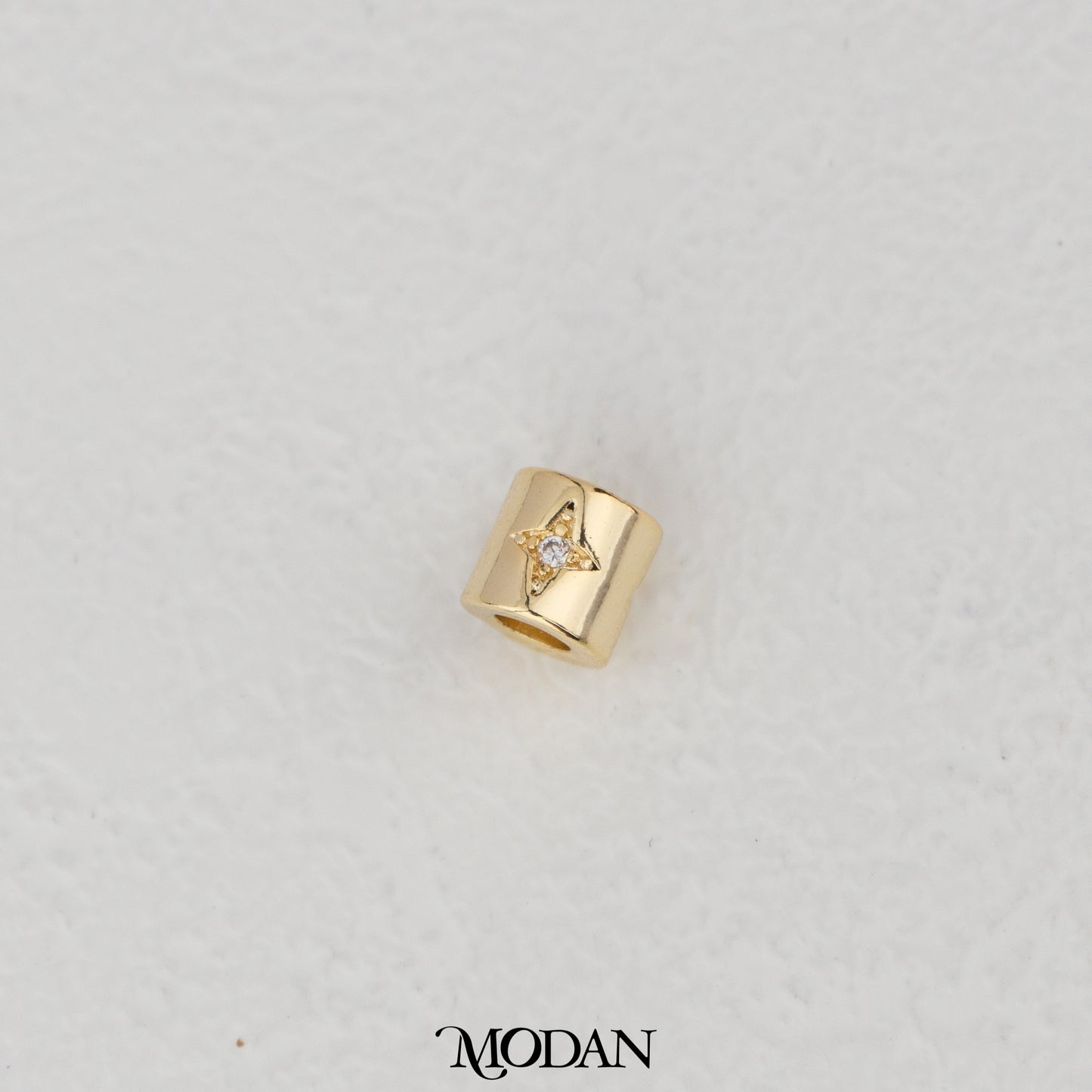 Minimalist Star Tube DIY Beads Manik Liontin Gelang/kalung Tabung Bintang Hypoallergenic Gold Filled