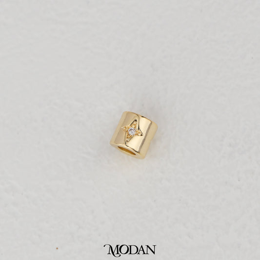 Minimalist Star Tube DIY Beads Manik Liontin Gelang/kalung Tabung Bintang Hypoallergenic Gold Filled