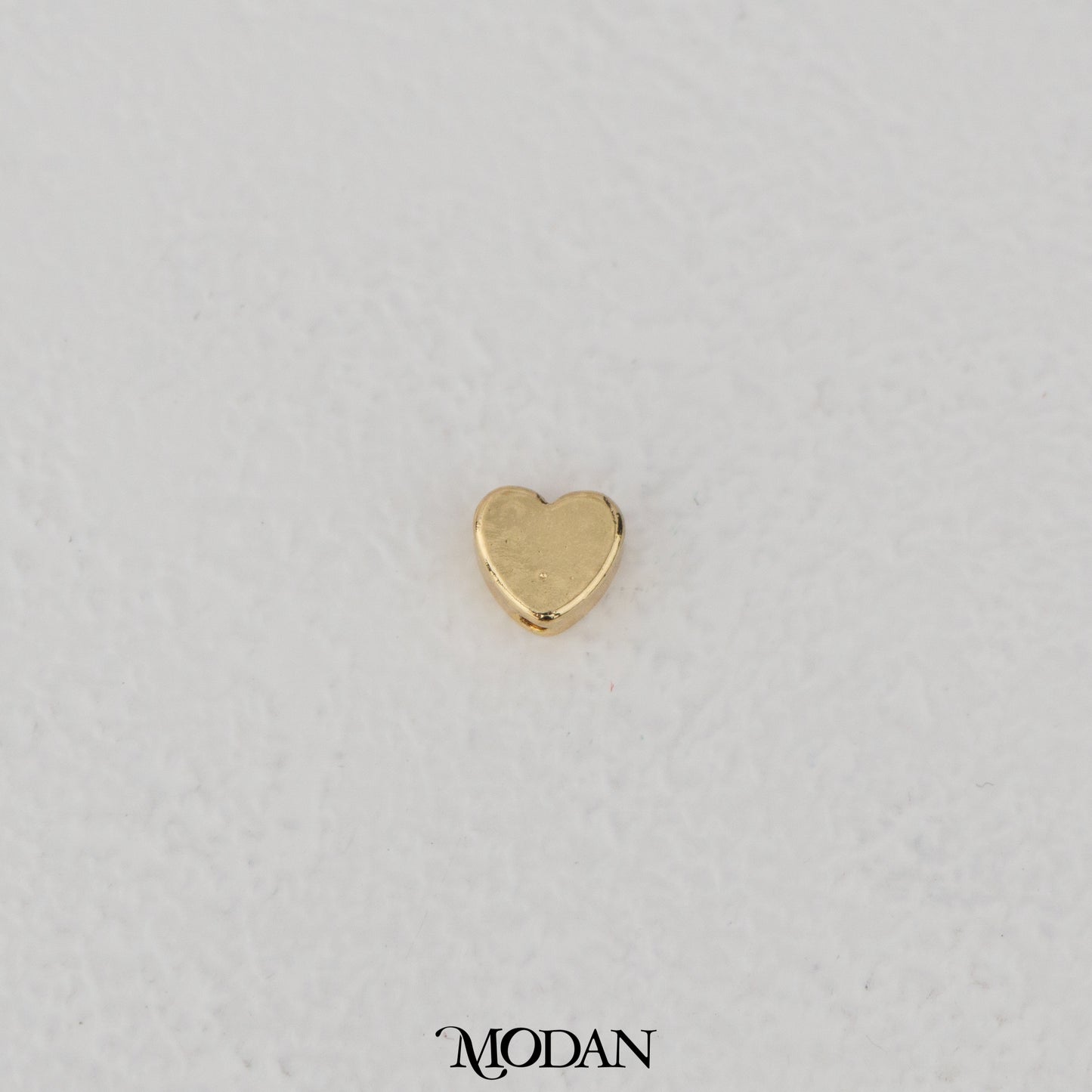 5.5mm Plain Love Heart DIY Beads Manik Liontin Gelang/kalung Berbentuk Hati Hypoallergenic Gold Filled