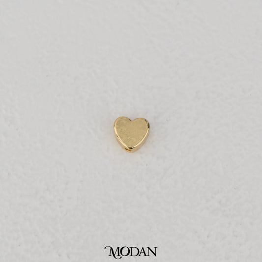 5.5mm Plain Love Heart DIY Beads Manik Liontin Gelang/kalung Berbentuk Hati Hypoallergenic Gold Filled