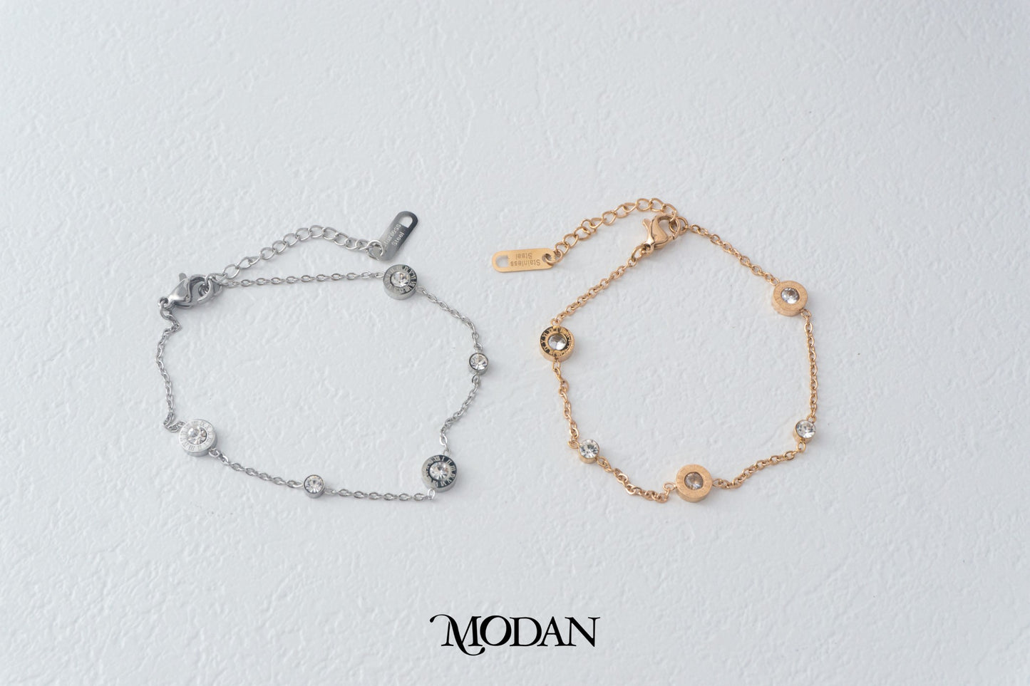(18cm) Titanium Golden Dainty Tiny Round Beads Bracelet Gelang Rantai Hypoallergenic Stainless Steel