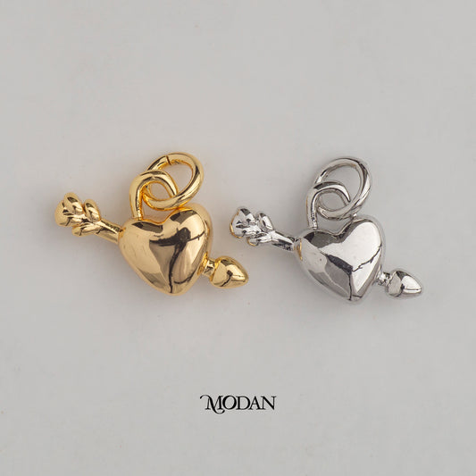 Mini Cupid Love Heart DIY Charm Liontin Hati Hypoallergenic Gold Plated