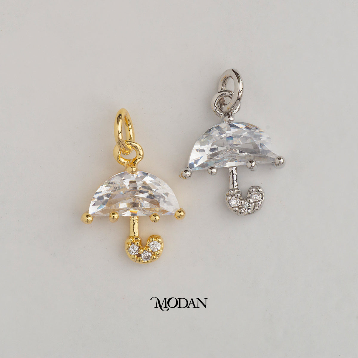 Mini Umbrella DIY Charm Liontin Payung Hypoallergenic Gold Plated