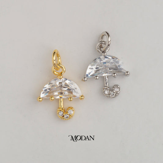 Mini Umbrella DIY Charm Liontin Payung Hypoallergenic Gold Plated