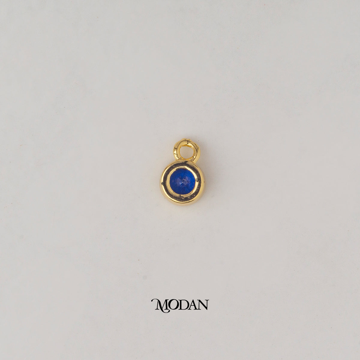 Mini Colorful Round Birthstone DIY Charm Liontin Bulan Lahir Hypoallergenic Gold Plated