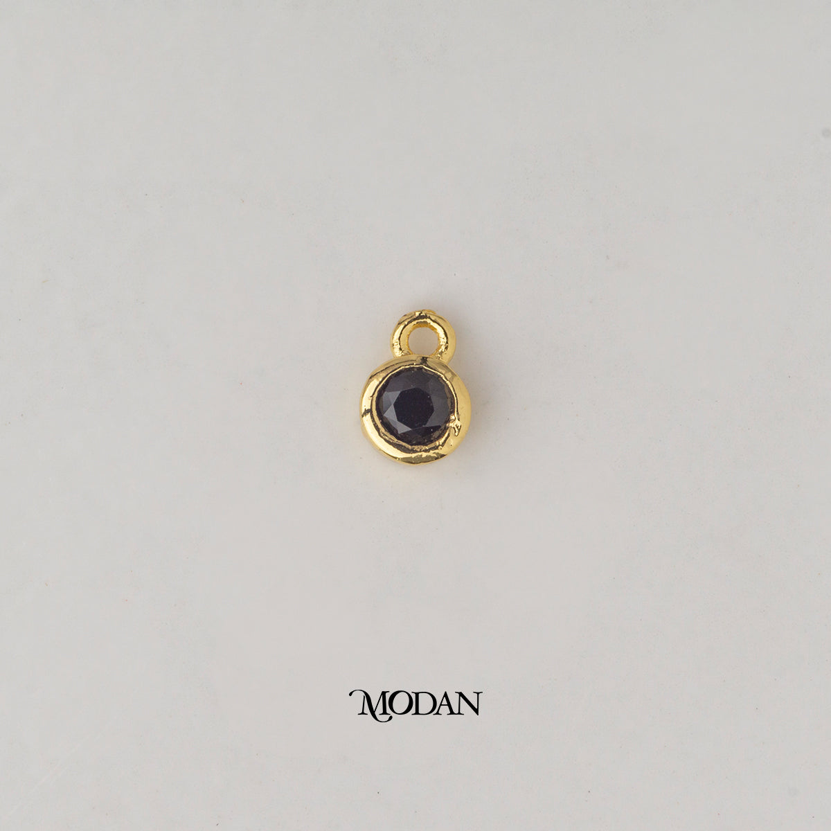 Mini Colorful Round Birthstone DIY Charm Liontin Bulan Lahir Hypoallergenic Gold Plated